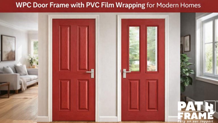 WPC Door Frame with PVC Film Wrapping for Modern Homes